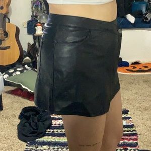 Size 12 leather mini skirt